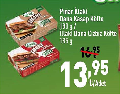 Pınar İllaki Dana Kasap Köfte 180 g/İllaki Dana Cızbız Köfte 185 g image