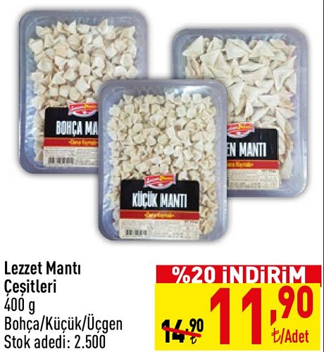 Lezzet Mantı Çeşitleri 400 g image