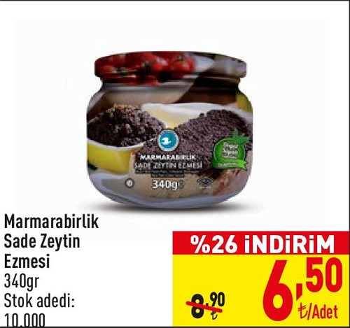 Marmarabirlik Sade Zeytin Ezmesi 340 gr image