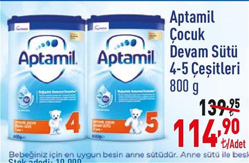 Aptamil Çocuk Devam Sütü 4-5 Çeşitleri 800 g image