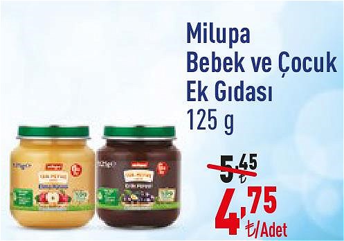 Milupa Bebek ve Çocuk Ek Gıdası 125 g image