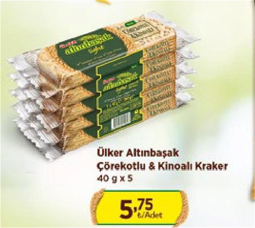 Ülker Altınbaşak Çörekotlu&Kinoalı Kraker 40 gx5 image