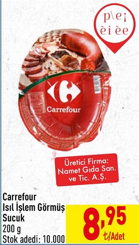 Carrefour Isıl İşlem Görmüş Sucuk 200 g image