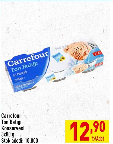 Carrefour Ton Balığı Konservesi 3x80 g image