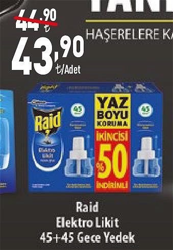 Raid Elektro Likit 45+45 Gece Yedek image