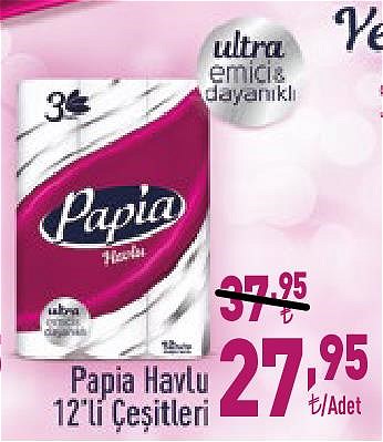 Papia Havlu 12'li Çeşitleri image