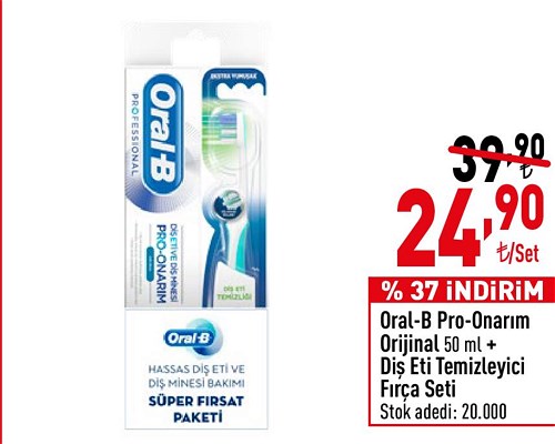 Oral-B Pro Onarım Orijinal 50 ml+Diş Eti Temizleyici Fırça Seti image