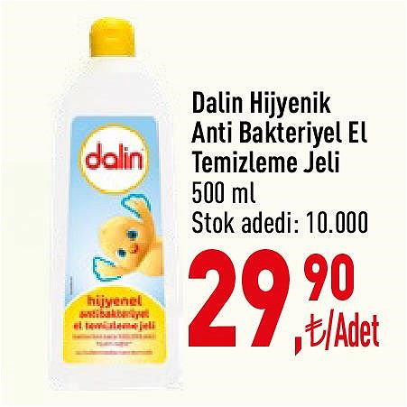 Dalin Hijyenik Antibakteriyel El Temizleme Jeli 500 ml image