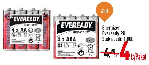 Energizer Eveready Pil 4'lü image