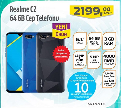 Realme C2 64 Gb Cep Telefonu image