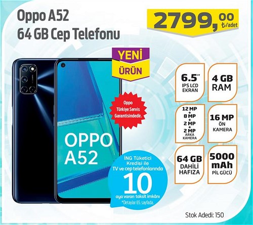 Oppo A52 64 Gb Cep Telefonu image