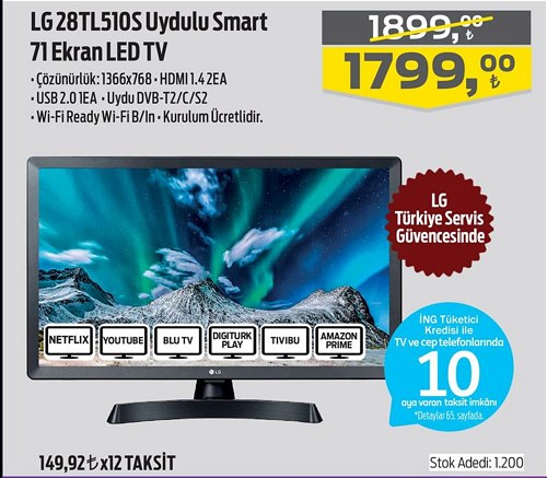 LG 28TL510S Uydulu Smart 71 Ekran LED TV image
