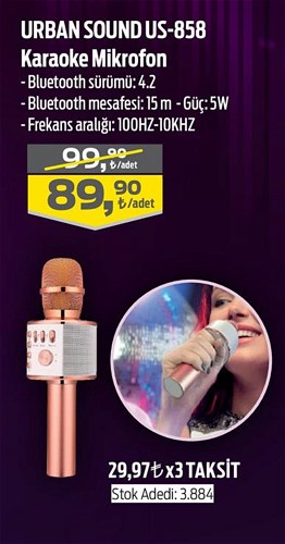 Urban Sound US-858 Karaoke Mikrofon image