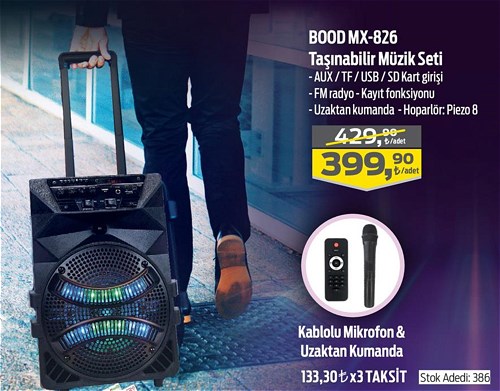 Bood MX-826 Taşınabilir Müzik Seti image
