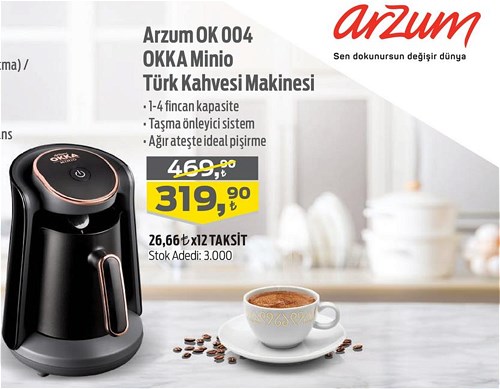 Arzum OK004 Okka Mino Türk Kahve Makinesi image