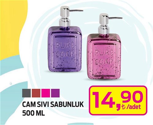 Cam Sıvı Sabunluk 500 ml  image