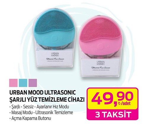 Urban Mood Ultrasonic Şarjlı Yüz Temizleme Cihazı image