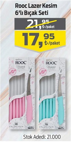 Rooc Lazer Kesim 6'lı Bıçak Seti image