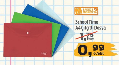 School Time A4 Çıtçıtlı Dosya image