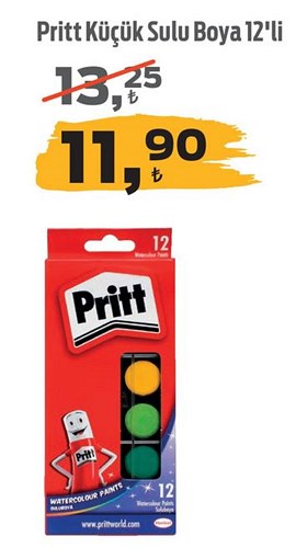 Pritt Küçük Sulu Boya 12'li image