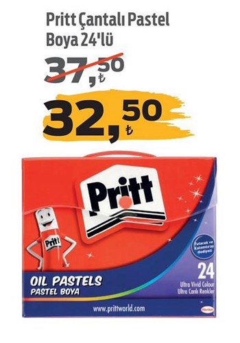 Pritt Çantalı Pastel Boya 24'lü image