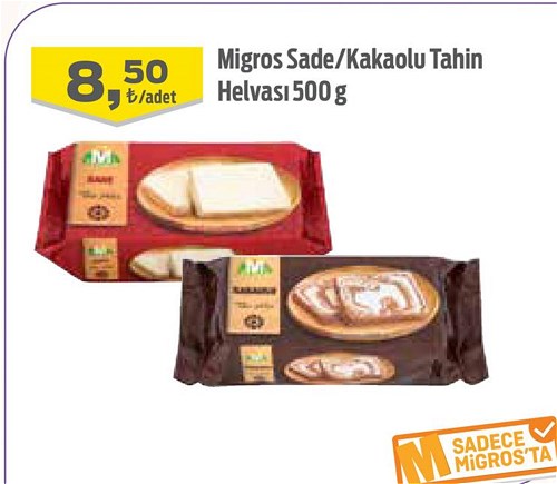 Migros Sade/Kakaolu Tahin Helvası 500 g image