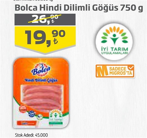 Bolca Hindi Dilimli Göğüs 750 g image