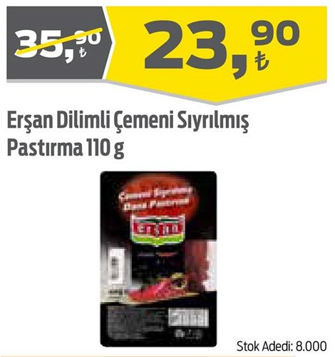 Erşan Dilimli Çemeni Sıyrılmış Pastırma 110 g image