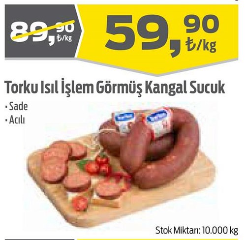 Torku Isıl İşlem Görmüş Kangal Sucuk kg image