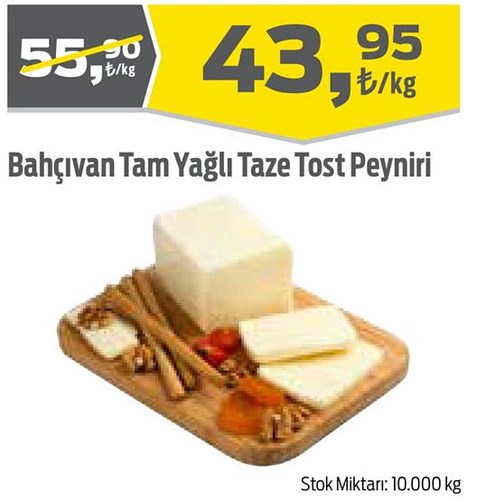 Bahçıvan Tam Yağlı Taze Tost Peyniri kg image