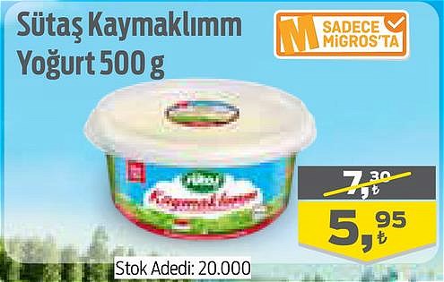 Sütaş Kaymaklımm Yoğurt 500 g image