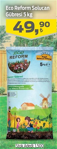 Eco Reform Solucan Gübresi 5 kg image