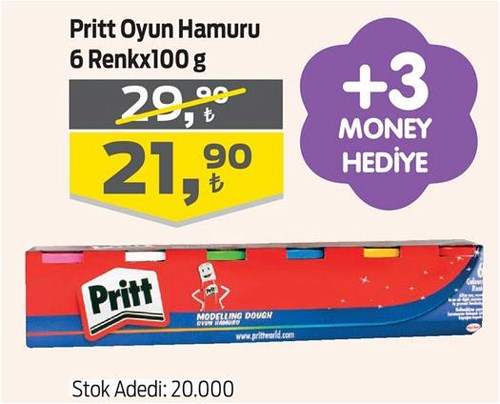 Pritt Oyun Hamuru 6 Renkx100 g image