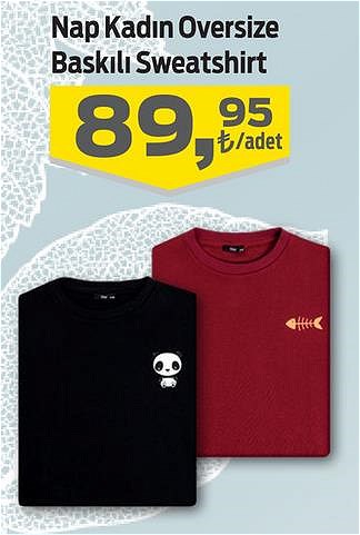 Nap Kadın Oversize Baskılı Sweatshirt image