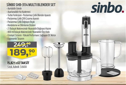 Sinbo SHB-3114 Multi Blender Set image