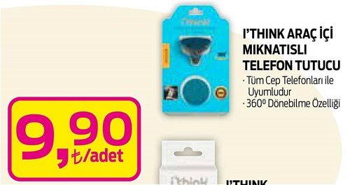 I'Think Araç İçi Mıknatıslı Telefon Tutucu  image