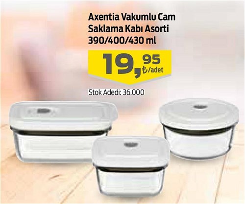 Axentia Vakumlu Cam Saklama Kabı Asorti image