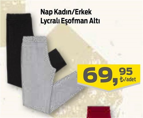 Nap Kadın/Erkek Lycralı Eşofman Altı image