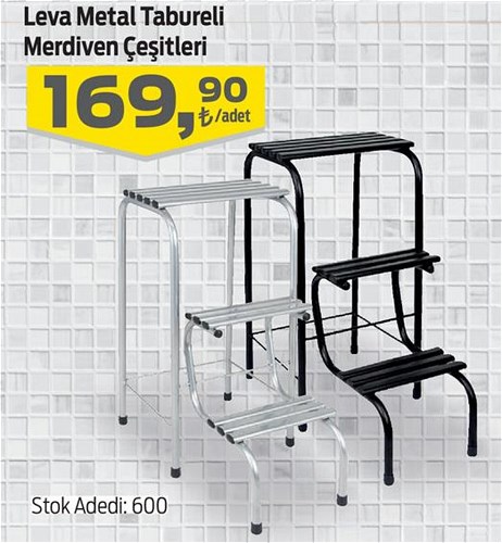 Leva Metal Tabureli Merdiven Çeşitleri/Adet image