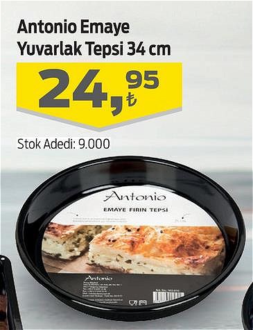 Antonio Emaye Yuvarlak Tepsi 34 cm image