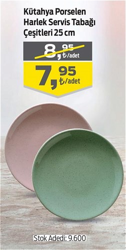 Kütahya Porselen Harlek Servis Tabağı Çeşitleri 25 cm image