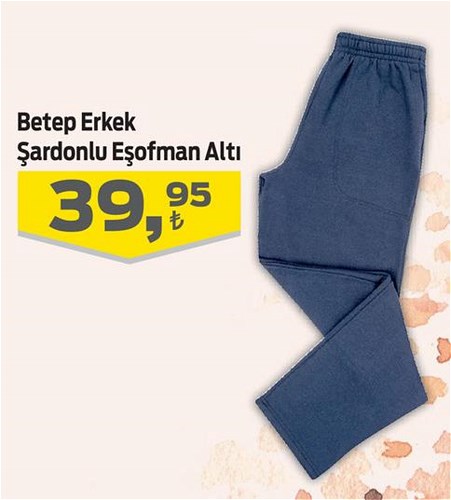 Betep Erkek Şardonlu Eşofman Altı image