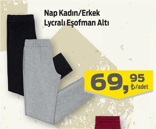 Nap Kadın/Erkek Lycralı Eşofman Altı image