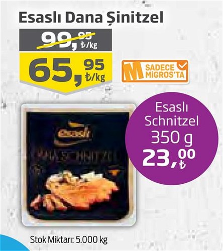Esaslı Dana Şinitzel Kg image