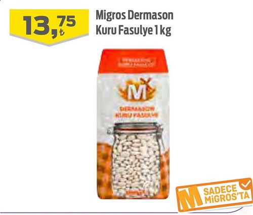 Migros Dermason Kuru Fasulye 1 kg image