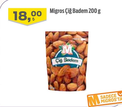Migros Çiğ Badem 200 g image