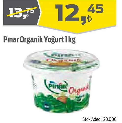 Pınar Organik Yoğurt 1 kg image