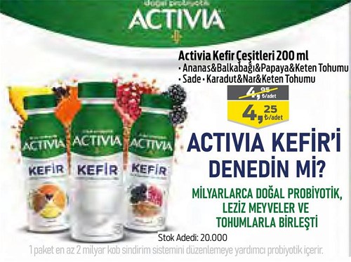 Activia Kefir Çeşitleri 200 ml image