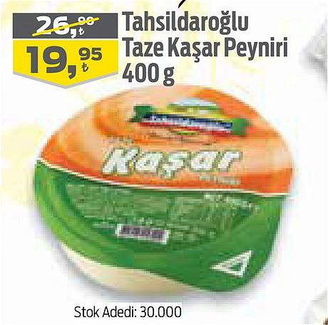 Tahsildaroğlu Taze Kaşar Peyniri 400 g image