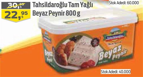 Tahsildaroğlu Tam Yağlı Beyaz Peynir 800 g image